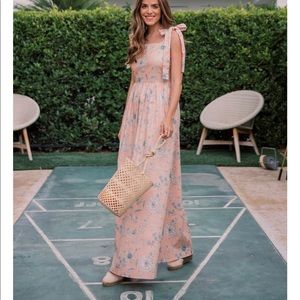 Gal Meets Glam Peach Makenna Maxi Dress